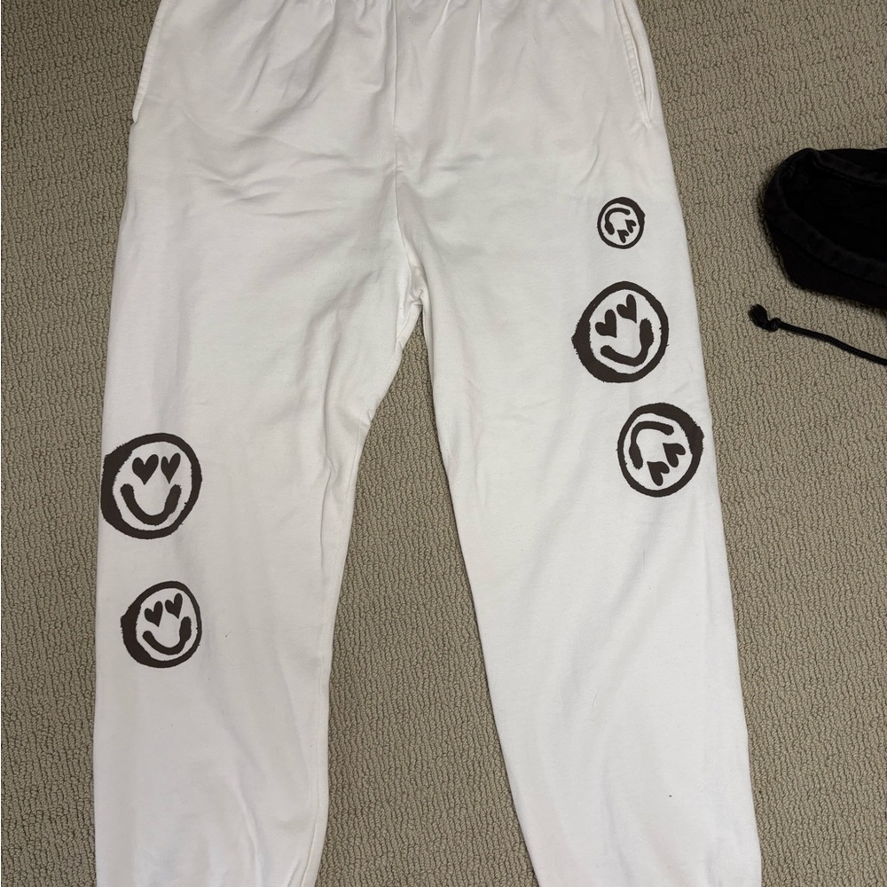 Boohoo white sweatpants